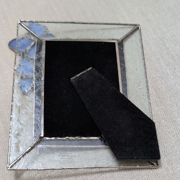 Gallery Stained Glass Blue Butterfly Picture Frame 3.5" X 5" Photo Opening - Picture 7 of 12